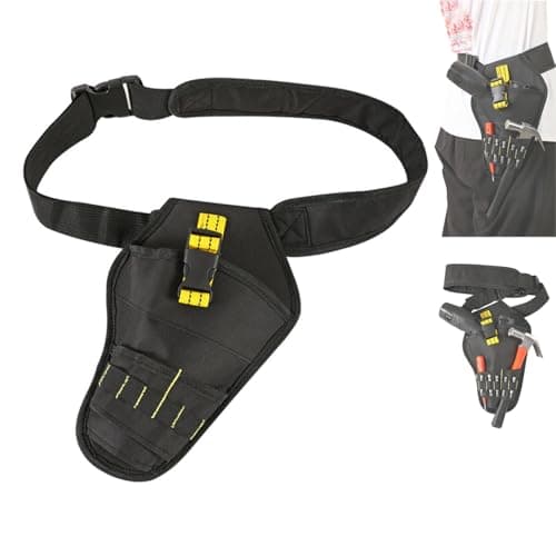 Image of Heavy-Duty Impact Driver Holster with Belt Adjustable,Impact Driver Holster Drill Holster for Tools and Drill Bits,Drill Holster Tool Pouch Belts Waist Bags(Black, with Belt)