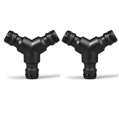 Image of TOPWAYS 2 pack Snap On Hose Splitter (3 Way) 1/2" Y Male Garden Hose Connector