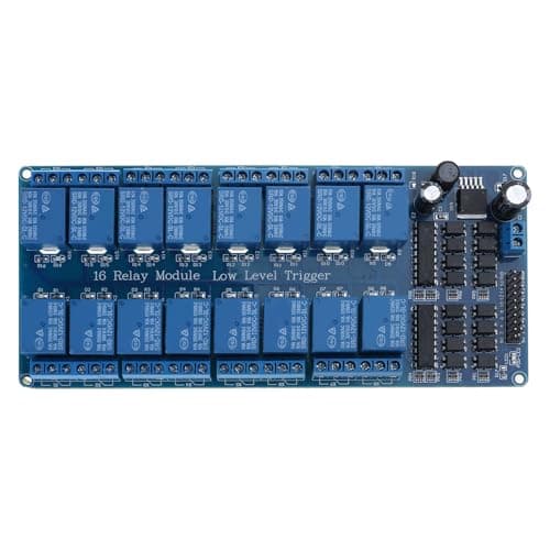 Image of Hangsu 5/12/24V 16 Channel Relays Module with Optocoupler LM2576 Power Microcontroller Interfaces Relays Shield Module Home Automation