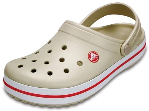 Image of Crocs Unisex Crocband Clogs, Stucco Melon, 7 UK Men/ 8 UK Women