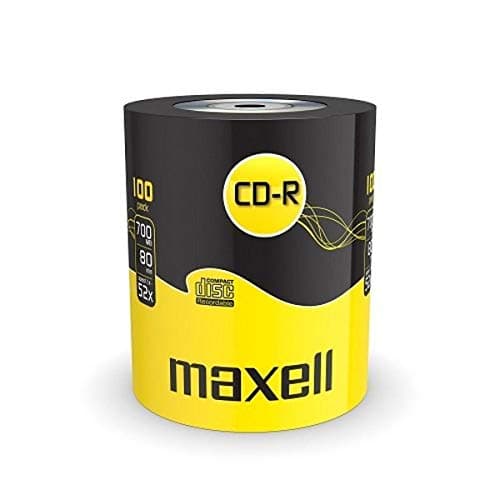Image of Maxell 624037 CD-R 52x Blank Discs 700MB Extra Protection (100 Disk Pack - Shrink Wrapped)