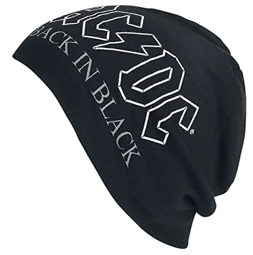 Image of AC/DC Back in Black - Light Beanie Unisex Hat Black Band Merch, Bands, Black, One Size