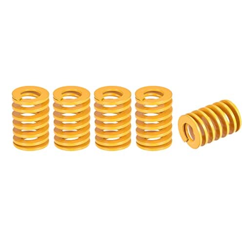 Image of sourcing map 3D Printer Die Spring, 18mm OD 25mm Long 5pcs Spiral Stamping Light Load Compression Mould Die Springs for 3D Printer Electric Part, Yellow