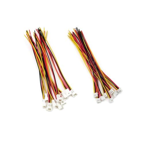 Image of JST 1.25mm Connector Kit, 5/10 Pairs Male & Female 2/3/4/5/6 Pin with 10cm Wires, for DIY Drone, FPV, RC Receiver, LED Strip, Electronics Projects(3P,5Pairs)
