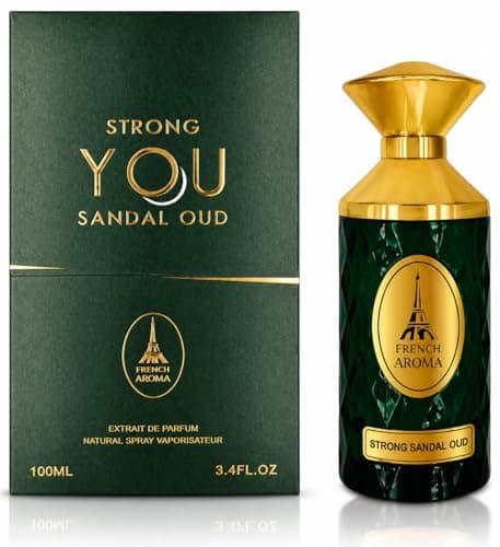 Image of French Aroma Strong You Sandal Oud Eau De Parfum 100ml – Warm Spicy Sandalwood Perfume for Men & Women | Long Lasting Arabian Fragrance with Saffron, Vanilla & Cedarwood | Luxury Creamy Woody Scent