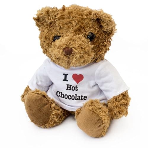 Image of I LOVE HOT CHOCOLATE - Teddy Bear - Cute Soft Cuddly Adorable - Gift Present
