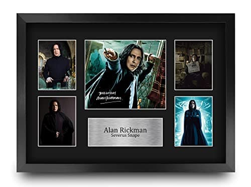 Image of HWC Trading FR A3 Alan Rickman Harry Potter Severus Snape Gifts Printed Signed Autograph Picture Display for Movie Memorabilia Fans - A3 Framed