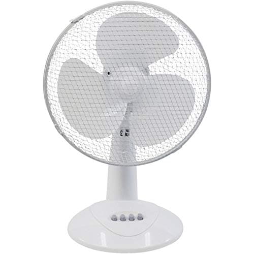 Image of Prem-i-air Portable Electric Powerful Oscillating Cooling Desk Fan with 2 Airflow Speed Settings, Adjustable Tilt and Quiet Operation For Use in Homes and Offices White 16 inch