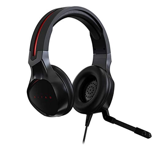 Image of Acer Nitro Gaming Headset with Flexible Omnidirectional Mic, Adjustable Headband, Black
