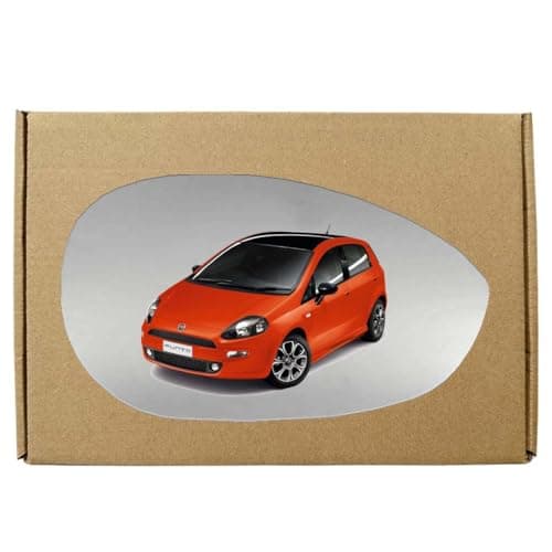 Image of GAPlus Replacement Wing Mirror Glass Compatible with Fiat Grande Punto 2005-2018 Convex Right Driver Off Side