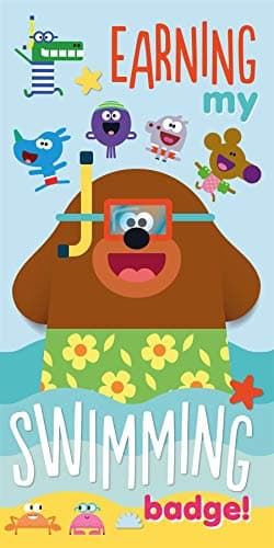 Image of Hey Duggee Official Beach Towel | Swimming Badge Design Super Soft Towel | Perfect for Swimming, The Beach Or Bath Time, Multi, 140 x 70cm