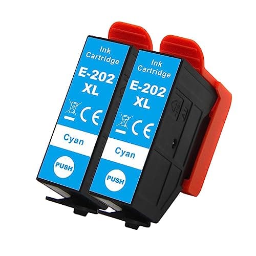 Image of Go Inks 2 Cyan Ink Cartridges to replace Epson 202XLC Compatible/non-OEM for Epson Expression Photo Printers