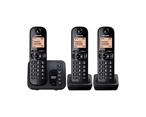 Image of Panasonic Kx-Tgc223Eb Dect Cordless Phone With Answering Machine, Black