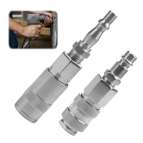 Image of SMCEHEYA Air Line Fitting Adapter - 4pcs 1/4" BSP Connector Couplings - Female & Male Fittings - Euro & PCL Conversion Adapters for Compressor