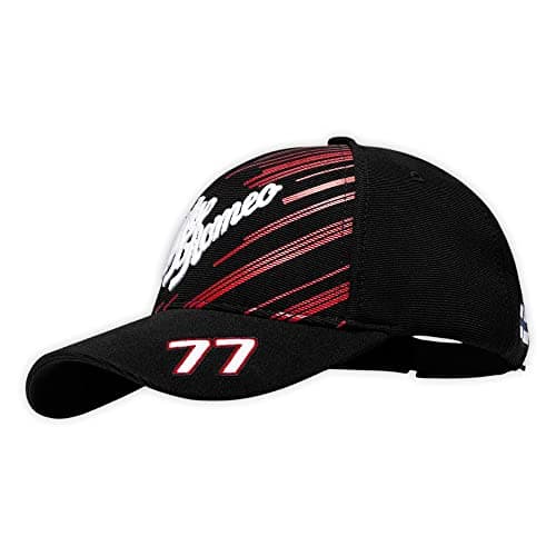 Image of Alfa Romeo Racing F1 2022 Valtteri Bottas Driver Baseball Curved Brim - Black/Red - Unisex