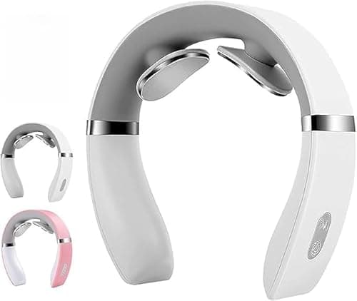Image of Futurax Pulsex Neck Massager High Blood Pressure, Cervical Massager EMS Pulse Massage with Heat for Shoulder Neck Pain Relief, Holiday Gifts (White)