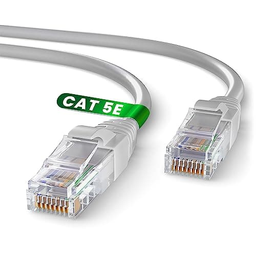 Image of Mr. Tronic Grey Cat 5E Ethernet Cable 10m, High Speed LAN Ethernet Network Cable with RJ45 Ends Connectors, 10m Cat5E Internet 1 Gbps, ADSL AWG24 Patch, UTP CCA (10 Meters, Grey)