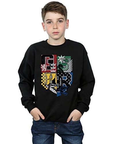 Image of Harry Potter Boys Hogwarts Varsity Sweatshirt 9-11 Years Black