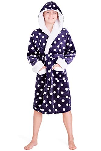 Image of CityComfort Girls Dressing Gown, Hooded Fluffy Dressing Gown for Kids(Purple, 11-12 Years)