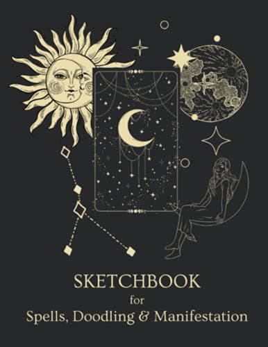 Image of Sketchbook: A Tarot Card Sketchbook for Drawing, Spells, Manifestation or Doodling - 100 Pages - Large 8.5" x 11"