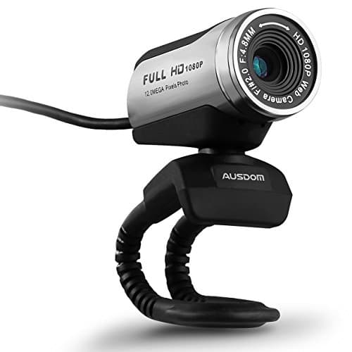 Image of AUSDOM AW615 Webcam 1920x1080P Full HD 12MP USB 3.0 Web Cam with Microphone for Online Video Calling and Recording, Computer PC Desktop Laptop Skype Newtork Camera