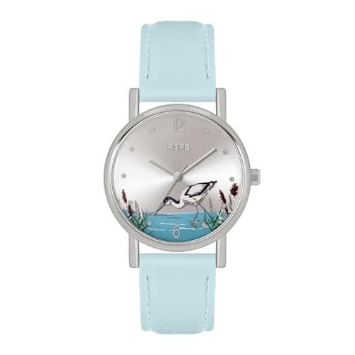 Image of Tikkers RSPB Women's Blue Avocet Printed Dial Watch