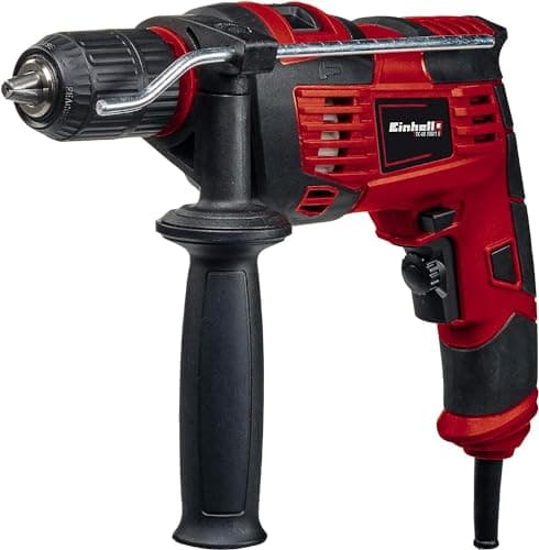 Image of Einhell Hammer Drill TC-ID 720/1 E (Drilling/Hammer Drilling, 13 mm Keyless Drill Chuck, Speed Electronics, Clockwise and Anti-clockwise Rotation, Continuous Running, Additional Handle)