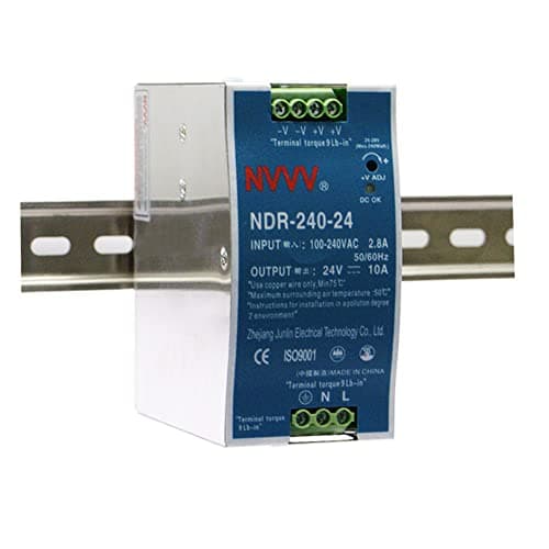 Image of NDR-240-24 24V 10 Amp 240W Industrial DIN Rail Power Supply PFC