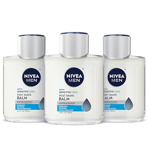 Image of Nivea For Men Sensitive Cooling Post Shave Balm - 3.3 oz by Nivea Men 100 ml, 3 Count (Pack of 1)