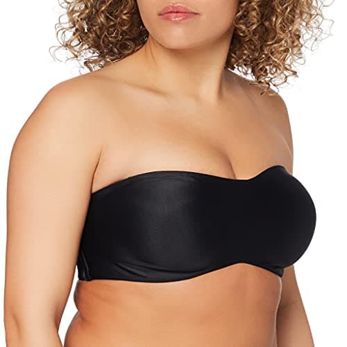 Image of Maidenform Women's Strapless Minimizer Bandeau Top, Black (Black), 40D
