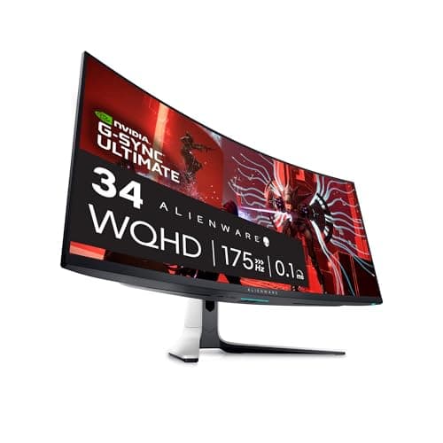 Image of Alienware Aw3423Dw 34.18" Curved Quantom Dot OLED Gaming Monitor, 3440 x 1440 pixels @ 175Hz, Curvature 1800R, Grey to Grey (0.1Ms), Contrast Ratio 1. 1.07 Thousand