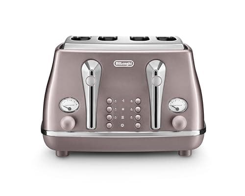 Image of De'Longhi Icona Metallics CTOT4003.PK 4-Slice Toaster - Violet