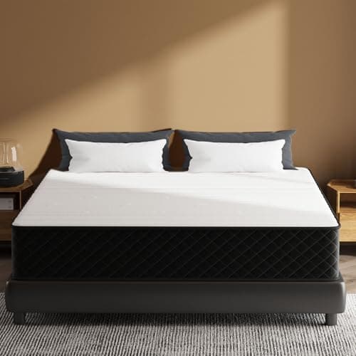 Image of MOLPHIT Single Mattress, 10 Inch Thick Hybrid Mattress with Memory Foam and Individual Pocket Springs, Features Motion Isolation & 7-Zone Support, Medium Firm Mattresses in a Box, 90x190x25cm