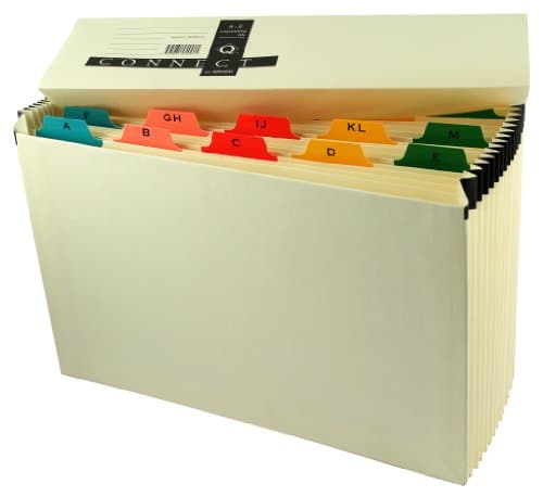 Image of Q-Connect Mylar A-Z 19-Pocket Expanding File KF04091 - Pack of 1