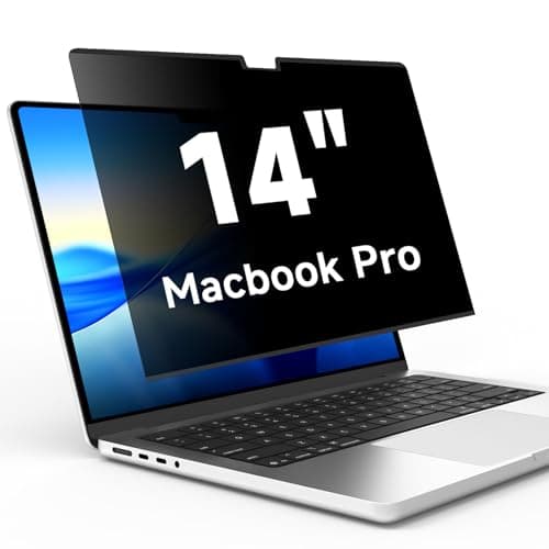 Image of STARY Magnetic Privacy Screen for MacBook Pro 14 Inch (2022-2026, M1, M2, M3, M4, M5), Removable Anti Blue Light Glare Spy, Anti Reflection, Easy Installation, High Sensitive Privacy Screen Filter