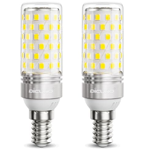 Image of DiCUNO E14 LED Bulb 10W, E14 Small Edison Screw Light Bulbs, Cool White 6000K, 130W Incandescent Equivalent, 1400LM Non-Dimmable, 230V, SES Corn Light for Home Lighting, Pack of 2