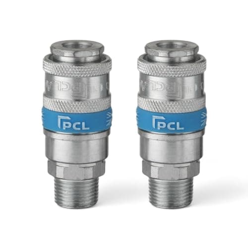 Image of x2 Genuine PCL Air Line Airflow Male Coupling 3/8 BSP Fitting Connector