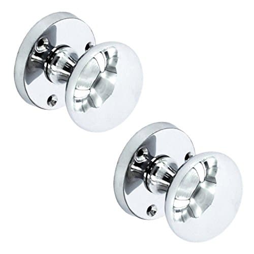 Image of Victorian Style Mortice Round Door Knob Pair in Polished Chrome by Securit