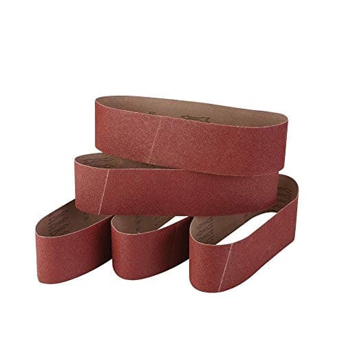 Image of 100mm x 915mm Sanding Belts, 60/80/120/240/320 Grits, Belt Sander Tool for Woodworking, Metal Polishing, 5 Pack Aluminum Oxide Sanding Belt