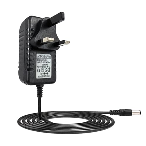 Image of DC 5V 1A Power Supply Adapter – Universal AC 100-240V to DC 5V Switching Converter, 5.5mm x 2.5mm Plug with 1M Cable for CCTV Cameras, Routers, LED Strip Lights, Speakers & Small Electronics