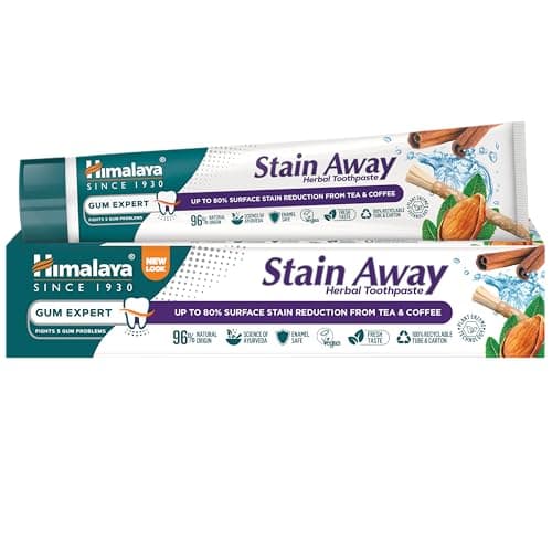 Image of Himalaya Herbals Enamel Friendly Stain-Away Toothpaste | Protects Enamel, Removes Tea ,Coffee Stains , Multi-Action Toothpaste - 75ml