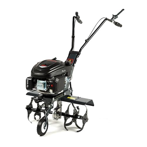 Image of Petrol-Powered Garden Tiller - Rotavator - Cultivator LONCIN Engine 1P65FE-2 / 6HP 166cc Auto Choke - Working Width 36 or 60cm