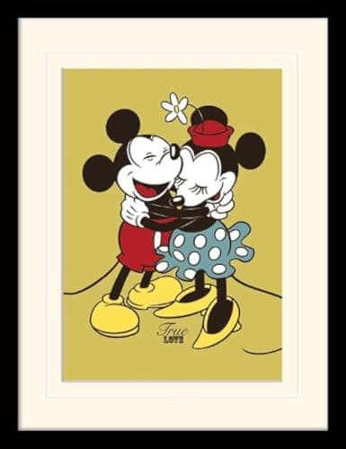 Image of Disney Junior MP11134P-PL Mickey Mouse 30 x 40 cm True Love Mounted and Framed Print