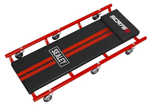 Image of Sealey Scr75 Creeper Steel With 6 Wheels Deluxe American Style