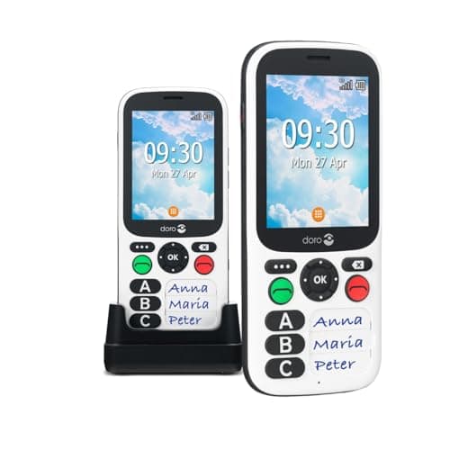 Image of Doro 780X Black/White 2.8" 4GB 4G Dual SIM Unlocked & SIM Free Mobile Phone