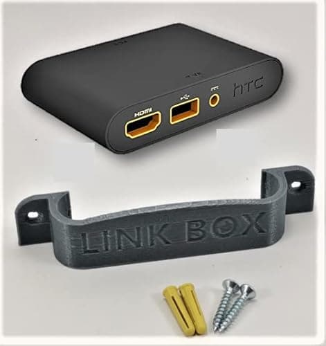 Image of HTC Vive Link Box Wall Bracket/Mount under desk (Grey)