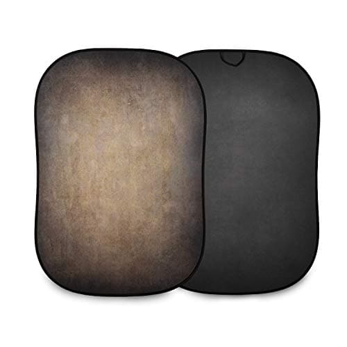 Image of Manfrotto Vintage Collapsible 1.5 x 2.1m (5’ x 7’) Walnut/Pewter, Backdrop, Double Sided, Collapsible, Portable, Reversible and Interview background, Portraits, Fashion, Food photography - LL LB5721