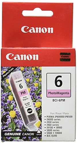Image of Canon BCI-6 Photo Magenta Ink Tank Compatible to iP8500, iP6000D, i9900, i9100, i960, i950, i900D, S9000, S900, S830D, S820D, S820, S800, BJC8200, 13 ML (4710A003)