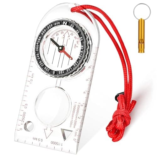 Image of Flintronic Navigation Compass, Hiking Compass with Luminous Function, Waterproof Pocket Compass for Expedition Map Reading, Navigation, Orienteering and Survival
