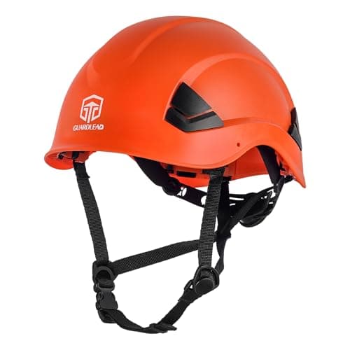 Image of Orange Hard Hat ABS, Safety Helmet with Ventilation Holes and Adjustable Head Band, EN 397 Approved Work Helmet, Ideal for Industrial & Construction